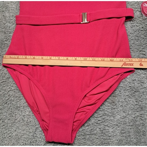 New Loft Swim Swimsuit Womens Sz Large Asymmetrical Textured One-Piece Shoulder - Picture 5 of 12